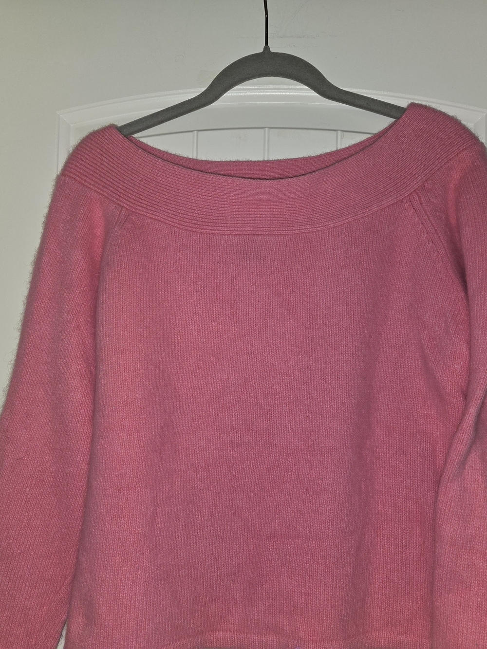 Rafaella Angora Rabbit Hair Hot Pink Sweater